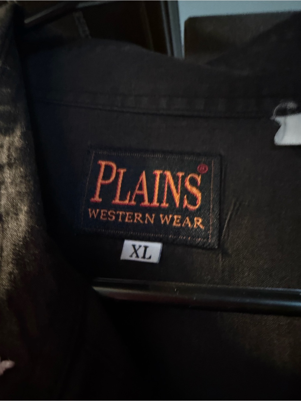 Plains Western Wear Men's Black Casual Button Down Shirt